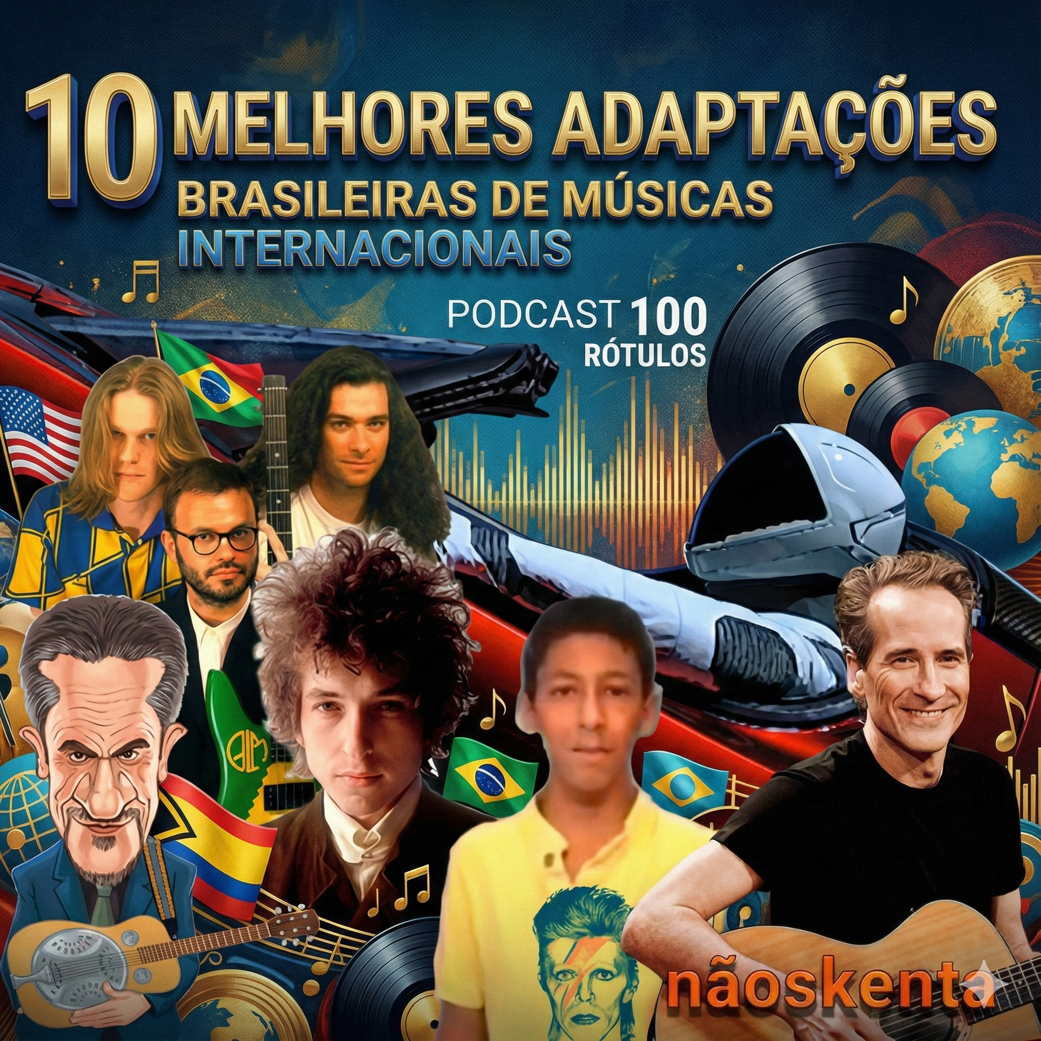Capa do episódio 10 Melhores Adaptações Brasileiras de Músicas Internacionai